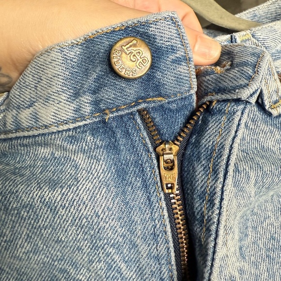 Vtg LEE Acid Wash Jeans Size 14 Medium High Rise Tapered Fit 80s/90s Y2K RARE - Picture 5 of 14